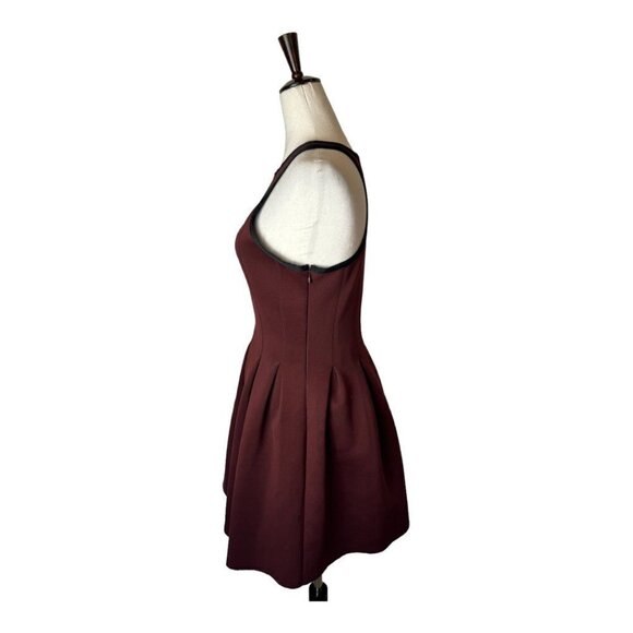 T Alexander Wang Brown Crew Neck Racerback Neoprene Mini Skater Dress Size S - Picture 7 of 11